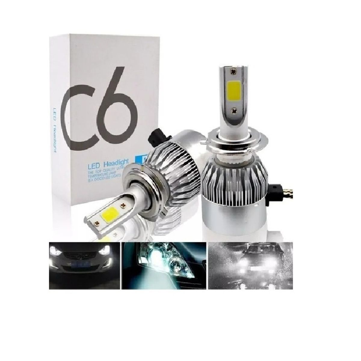 GENERICO - Kit Luces Led Para Auto H4 C6 Look Con Ventilador