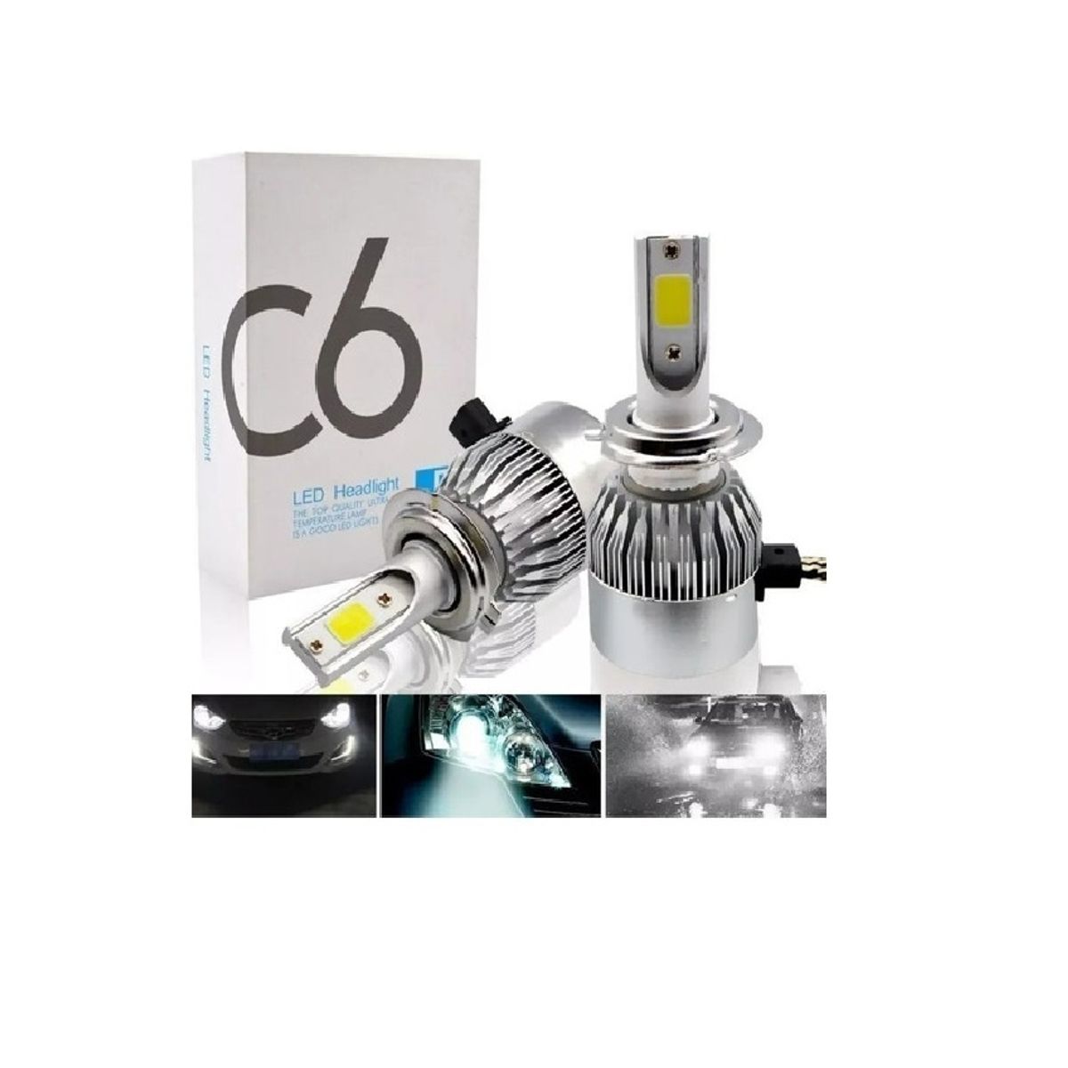 GENERICO - Kit Luces Led Para Auto H4 C6 Look Con Ventilador