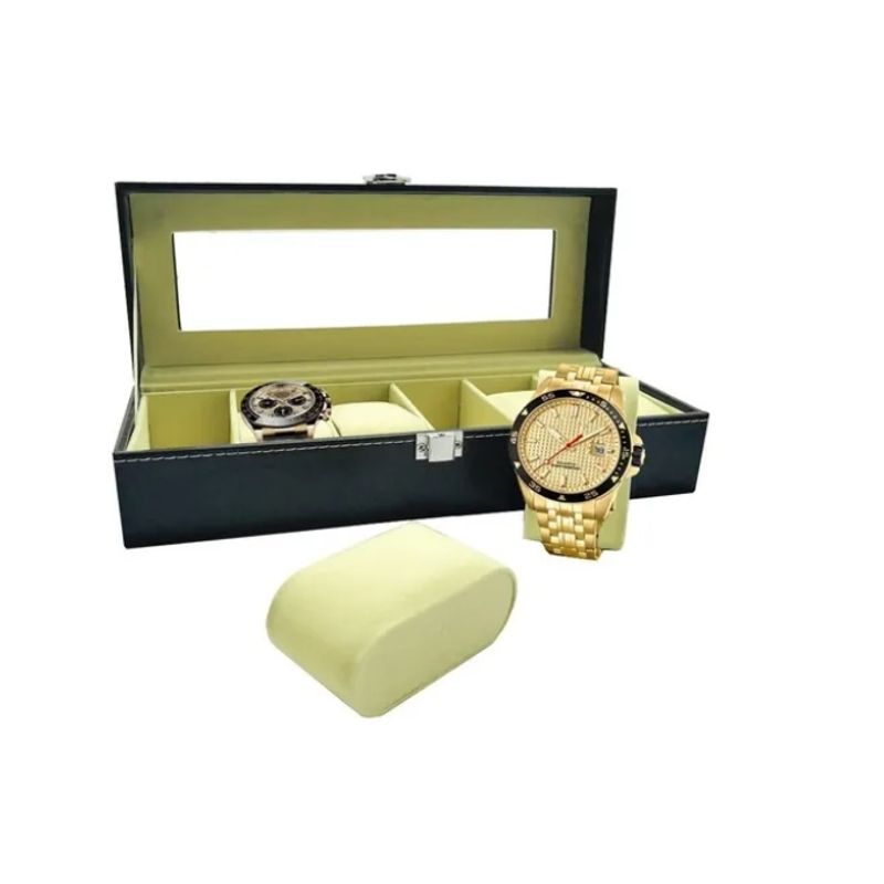 OFERTABKN - Caja De Relojes Organizador Para 6 Unidades, Regalo Hombre