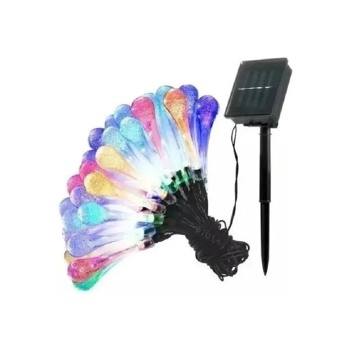 GENERICO - Guirnalda Luces Exterior Cascada Luces Solares Hada Gotas 6m