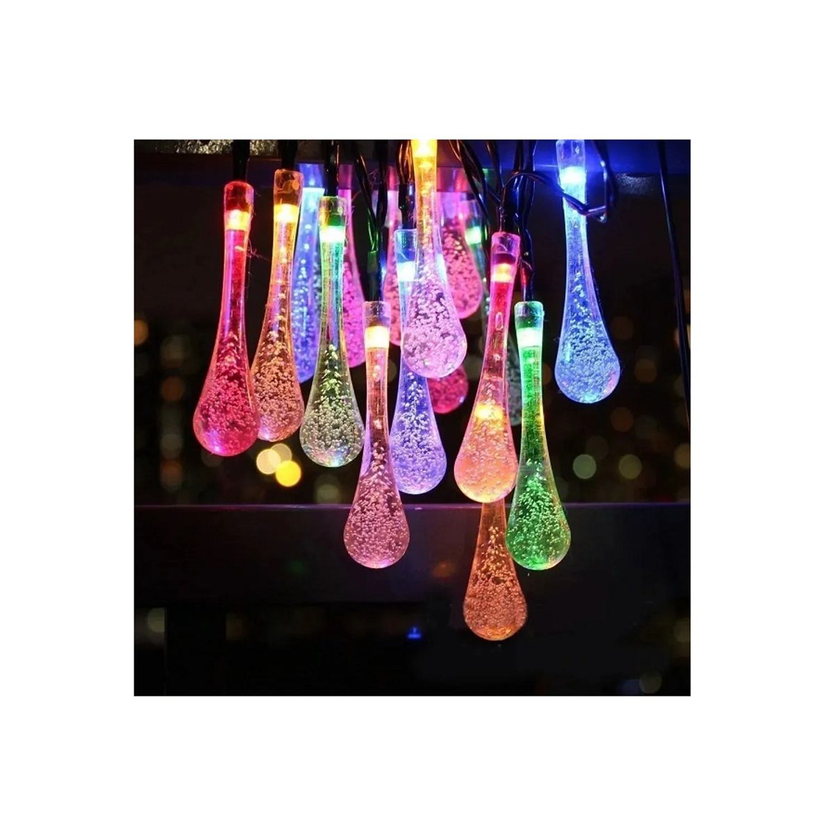 GENERICO - Guirnalda Luces Exterior Cascada Luces Solares Hada Gotas 6m