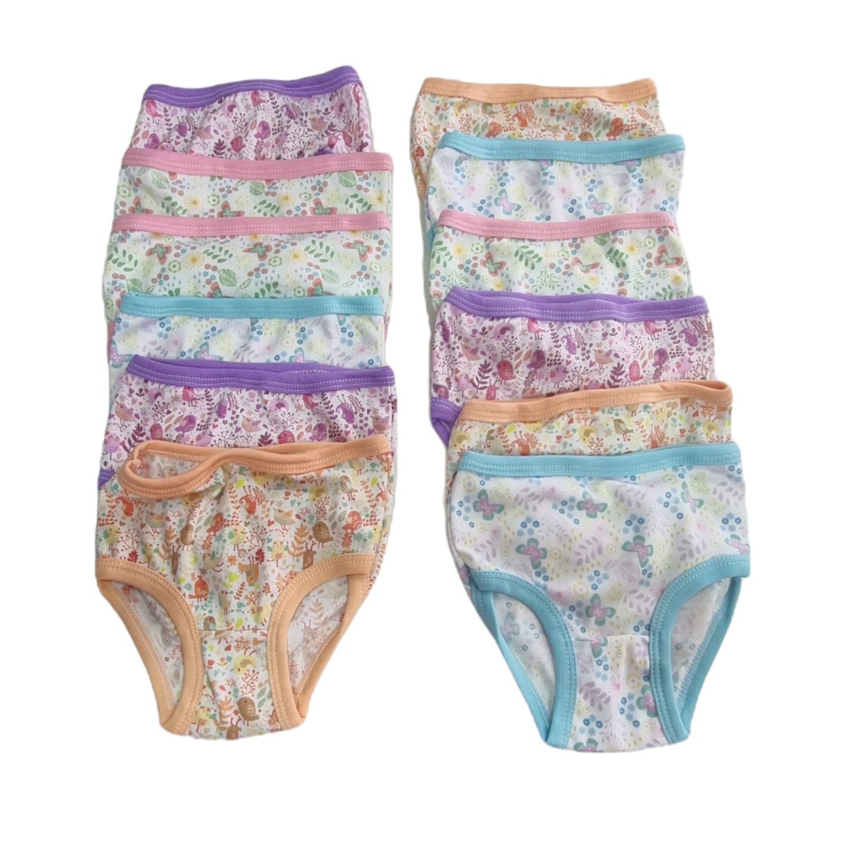 AGW - Pack 12 Calzones 100% Algodón Juvenil Mujer.