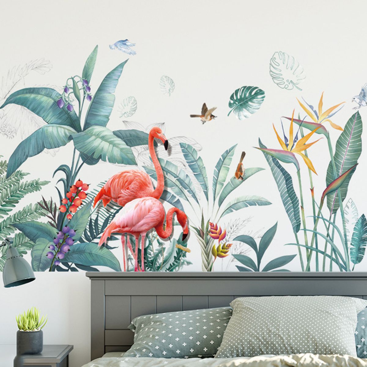MY MOMI - Sticker vinilo decorativo selva dormitorio pieza hojas