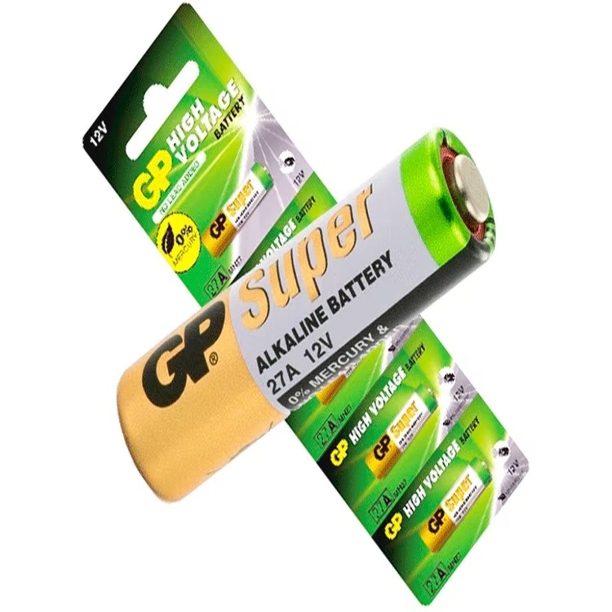 GP BATTERY - PILA 27A ALCAINA 12V, 5 UNIDADES, GP. MN27, L828, EL812