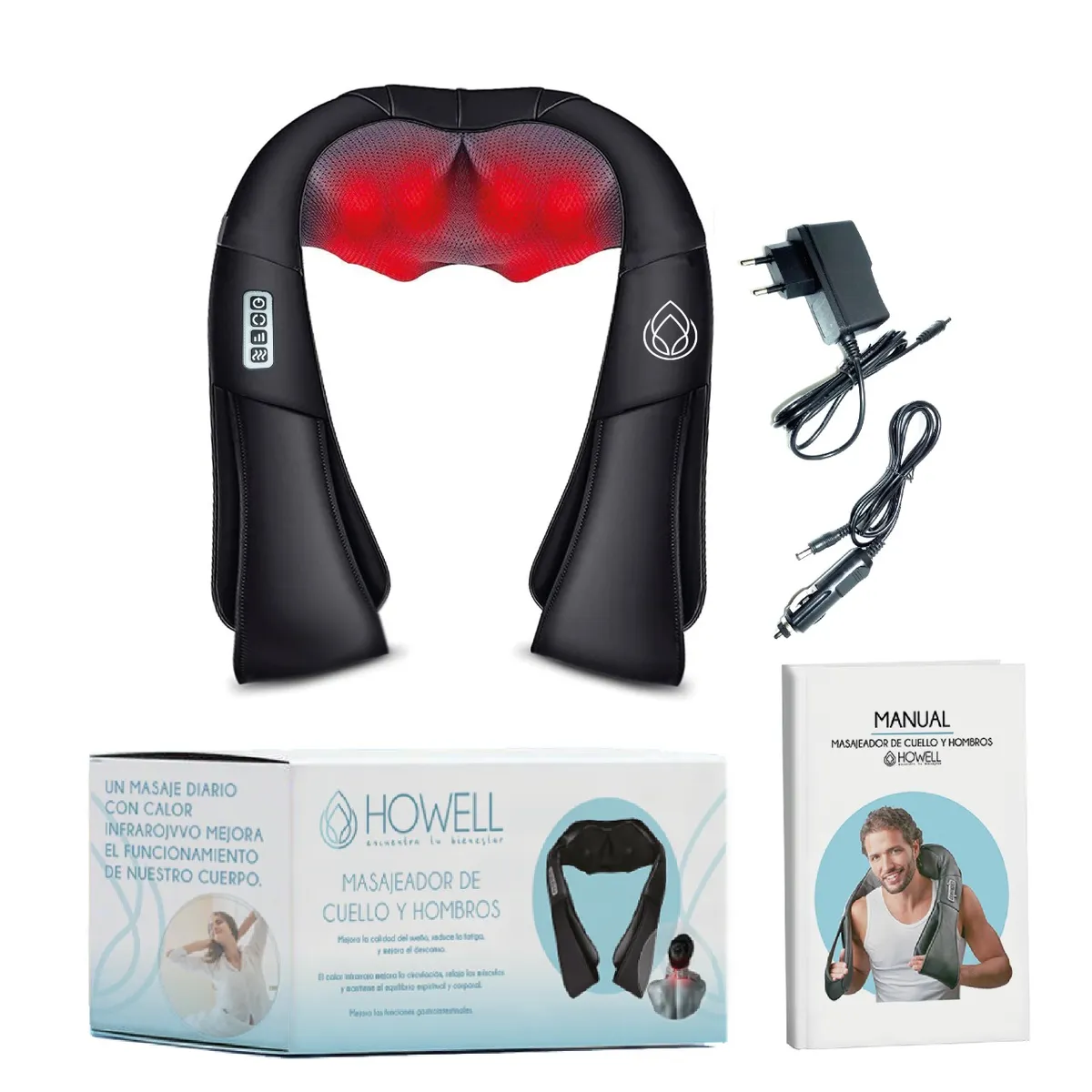 HOWELL - Masajeador Cervical Howell Espalda Cuello Hombros Masajes