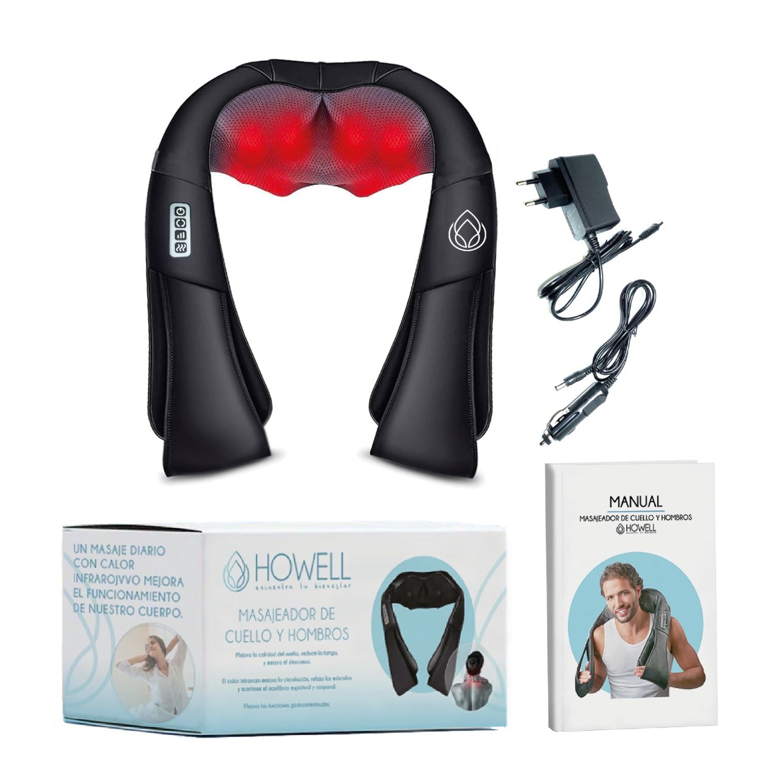 Masajeador Cervical CojÃn Masajeador Cuello Espalda Y Hombros