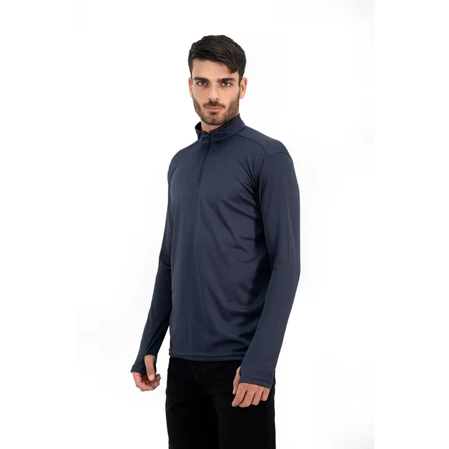 QUEBEC - Polera Quebec Half-Zip Iron Hombre