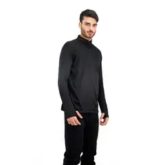QUEBEC - Polera Half-Zip Negro Hombre