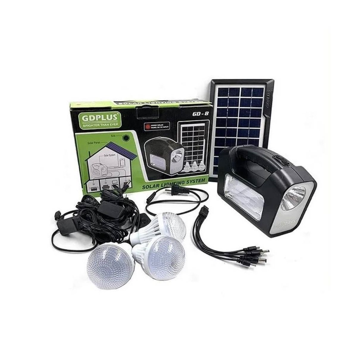 GENERICO - Kit Solar De Camping Luz Emergencia Usb 3 Ampolletas