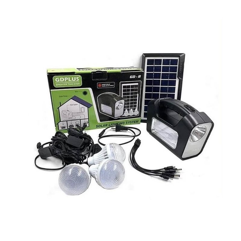 GENERICO - Kit Solar De Camping Luz Emergencia Usb 3 Ampolletas