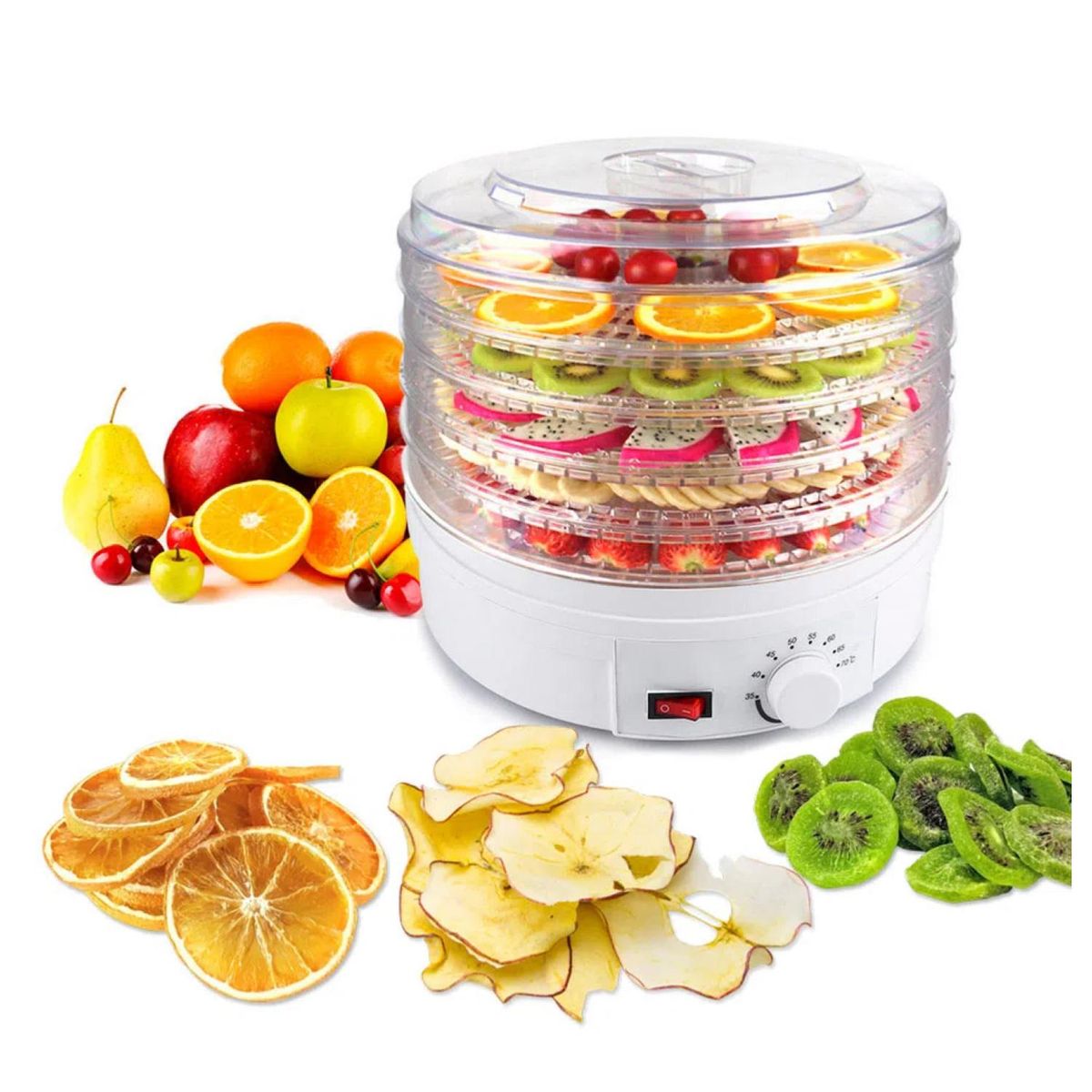 BLANIK - Deshidratador de Alimentos 5 bandejas 250W Blanco Blanik