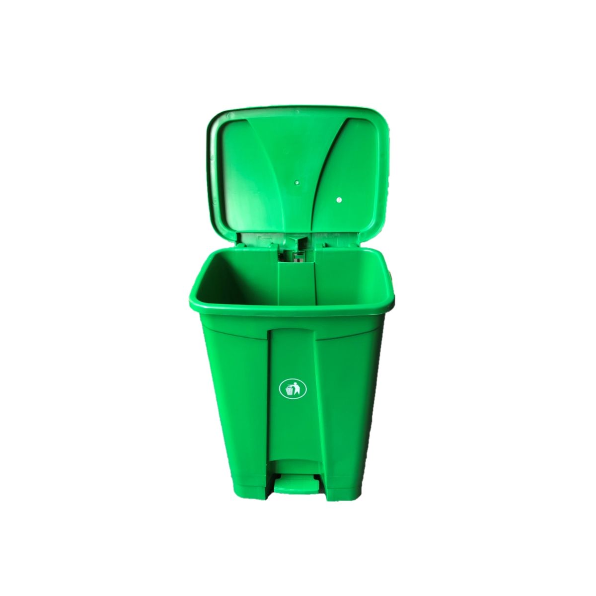 GENERICO - Contenedor de Basura PVC Con Tapa Y Pedal 50 Litros Verde