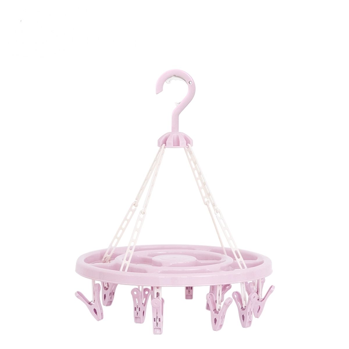 GENERICO - Colgador ropa 12 pinzas para colgar calcetines 0133 Morado