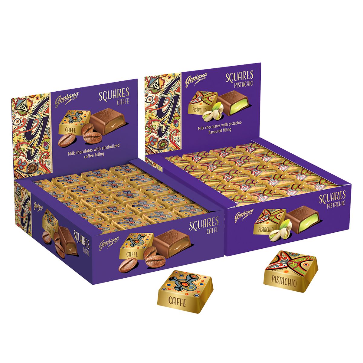 GOPLANA - Pack chocolate Bombón Goplana Pistacho 1kg + 1 Café 1kg