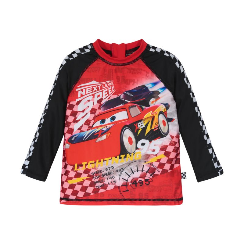 DISNEY - Polera Bebe Niño UV 50 Manga Larga Disney Cars Rojo - Rojo