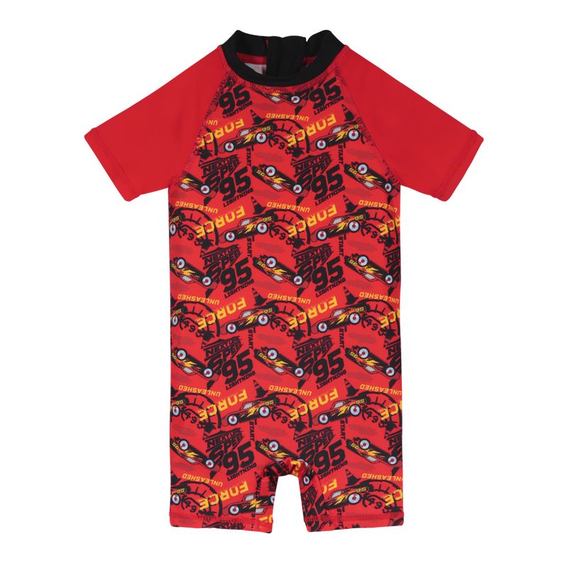 DISNEY - Traje de Baño Bebe Niño Body UV 50 Disney Cars Rojo - Rojo