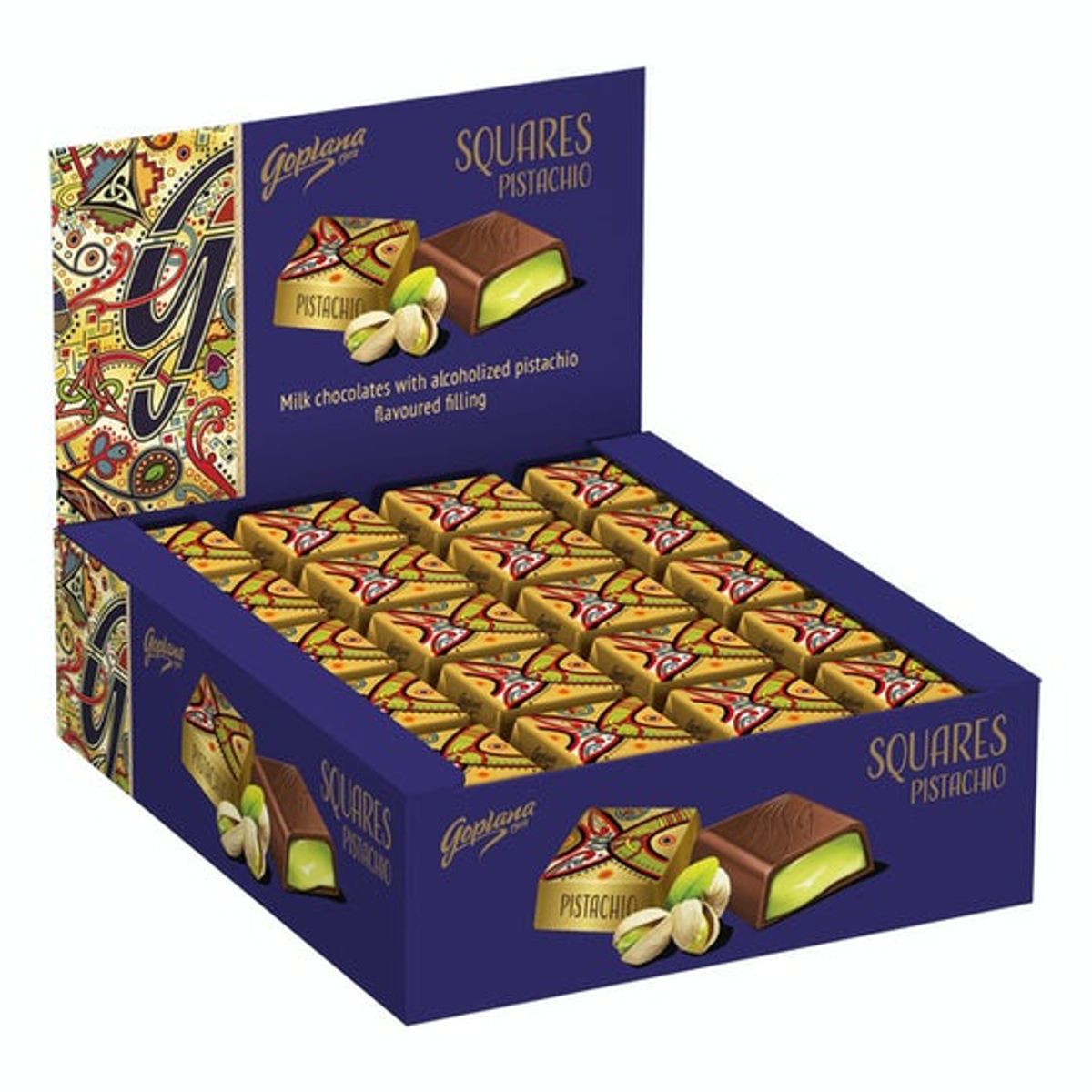 GOPLANA - Pack 2 Cajas Bombones Chocolate Goplana 1 Kg Pistacho