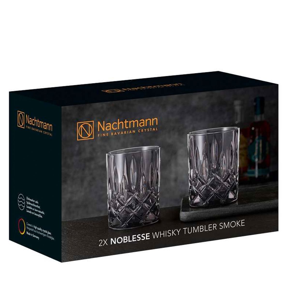 NACHTMANN - SET 2 VASOS NOBLESSE VINTAGE SMOKE.