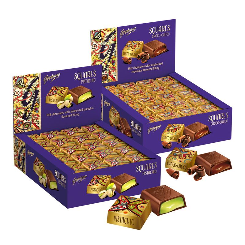 GOPLANA - Pack 1 Bombón Goplana Pistacho 1kg + 1 Choco Choco 1kg