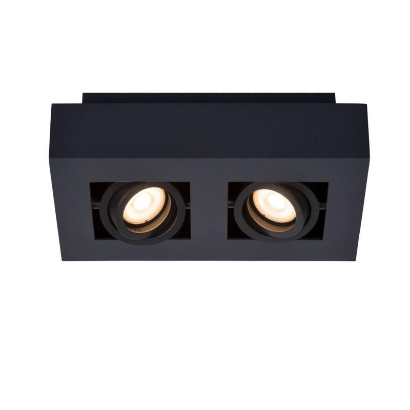 BOSCO - LAMPARA DE TECHO DIRECCIONAL XIRAX NEGRO LED 2xGU10 BOSCO