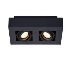 BOSCO - LAMPARA DE TECHO DIRECCIONAL XIRAX NEGRO LED 2xGU10