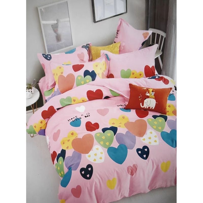 GENERICO - CUBRECAMA PLAZA Y MEDIA ESTAMPADO INFANTIL CON FUNDA DE ALMOHADA.