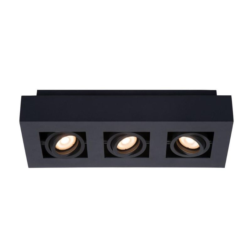 BOSCO - LAMPARA DE TECHO DIRECCIONAL XIRAX NEGRO LED 3xGU10 BOSCO