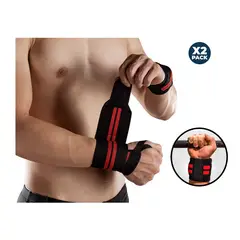 GENERICO - Par Muñequeras Protectoras Pesas Fitness Crossfit Deportivas