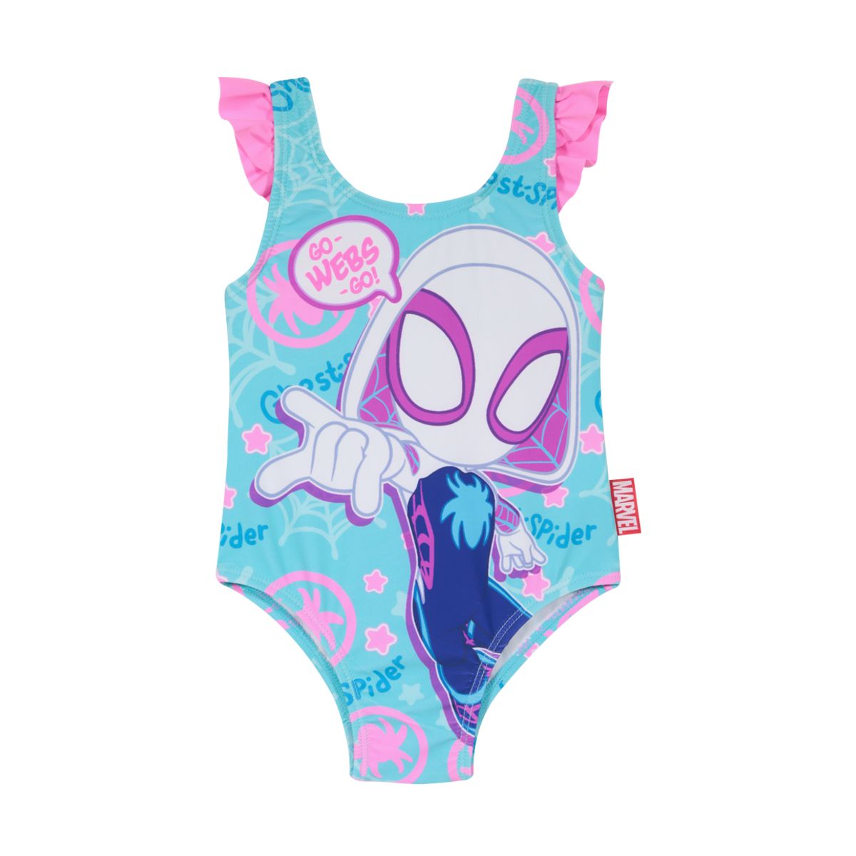 DISNEY - Traje de Baño Bebe Niña Disney Spidey Celeste - Celeste_.
