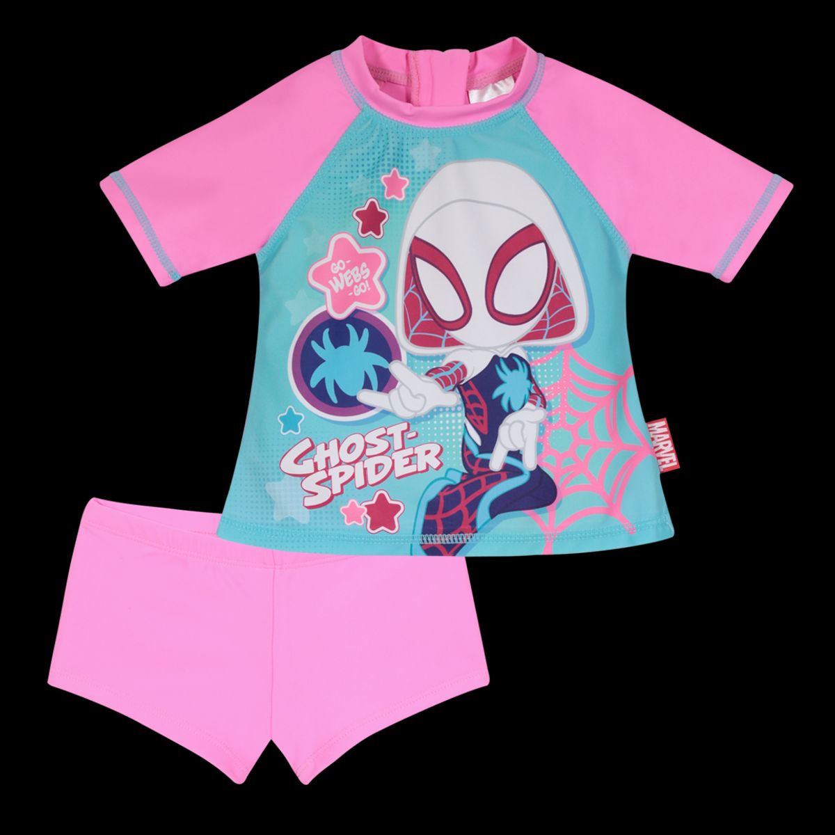 DISNEY - Traje de Baño Bebe Niña Set UV 50 Disney Spidey Rosa - Rosa