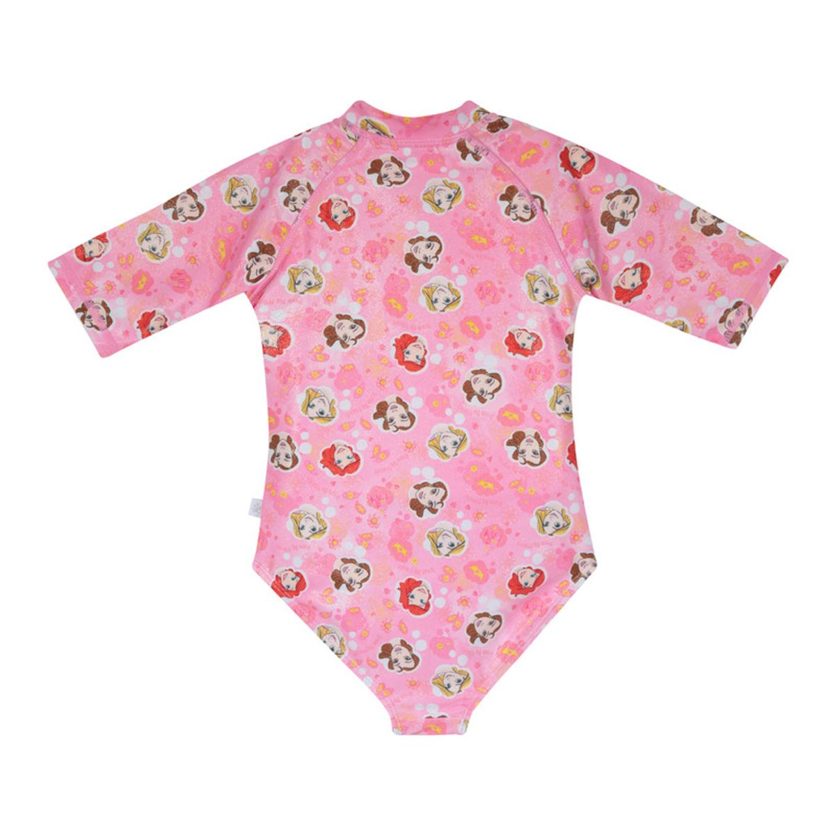 DISNEY - Traje de Baño Niña Entero Manga Corta Disney Princesas Coral - Coral