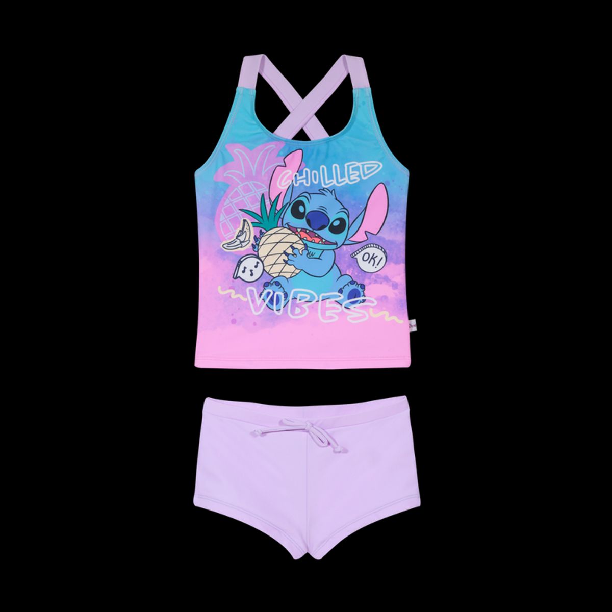 DISNEY - Traje de Baño Niña Tankini Disney Stitch Lila DISNEY