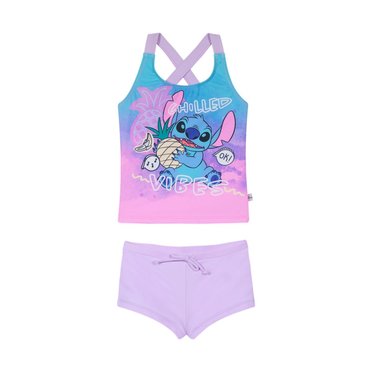 DISNEY - Traje de Baño Niña Tankini Disney Stitch Lila DISNEY