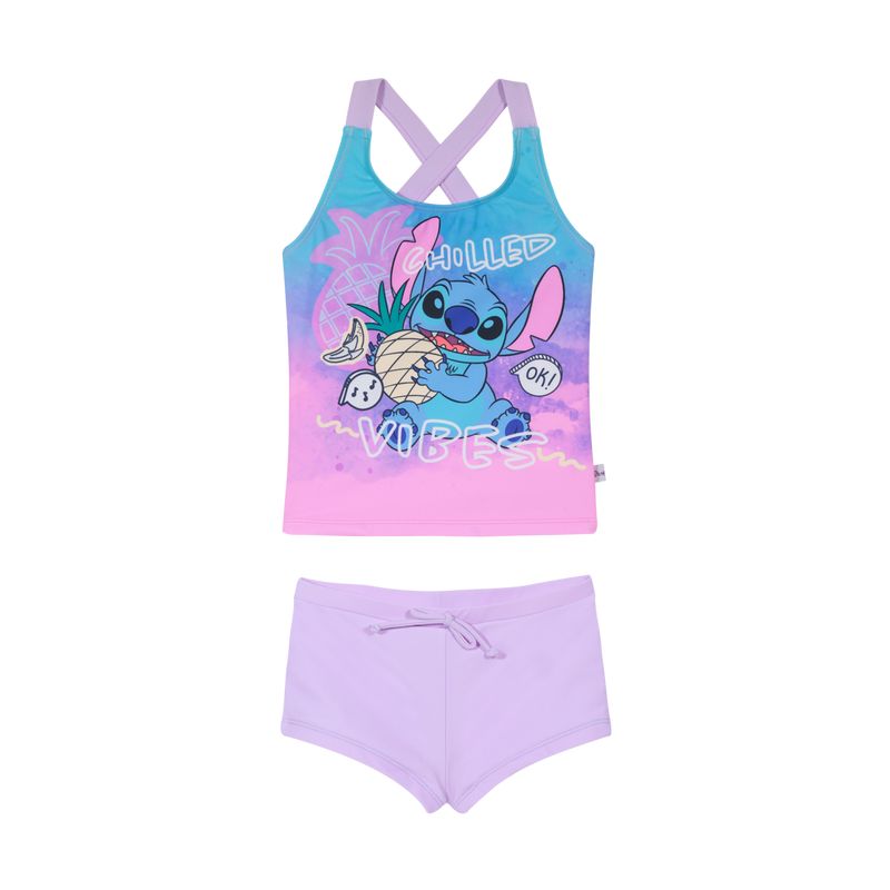 DISNEY - Traje de Baño Niña Tankini Disney Stitch Lila DISNEY