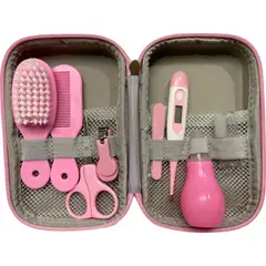 GENERICO - Set De Cuidado Para Bebés 8 Piezas Con Práctico Estuche - Rosa