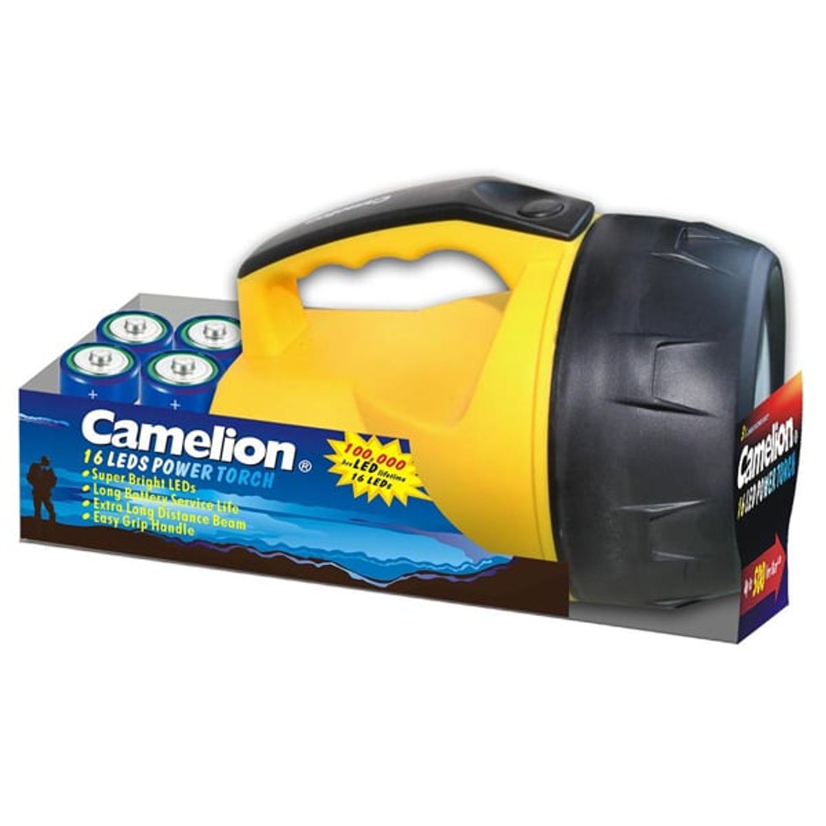 GENERICO - Linterna Foco Camelion 16 Led Incluye 4 Pilas D / Superstore