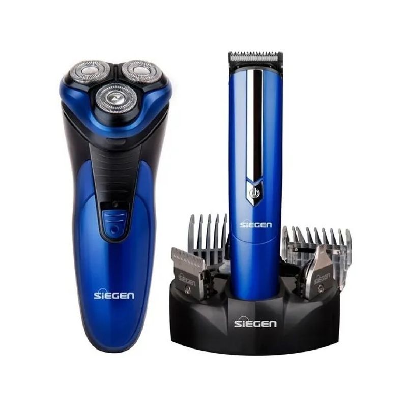 SIEGEN - Set Afeitadora y Multistyler Siegen SG-8440 Acero Inox