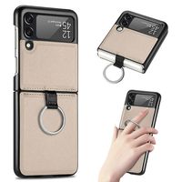 Carcasa para Samsung Z Flip 4 de Cuero con Anillo Premium