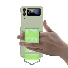 XUNDD - Carcasa para Samsung Z Flip 4 con Strap Color Resistente