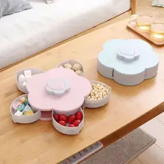 UNIVERSAL - BANDEJA EN FORMA DE FLOR 5 PÉTALOS PARA CÓCTEL PICOTEO ROSADA
