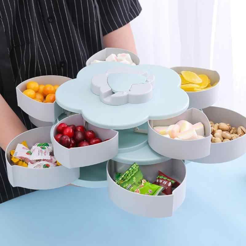 UNIVERSAL - Caja PICOTEO DE 10 pétalos CÓCTEL, Dos capas GIRATORIA DOBLE, AZUL