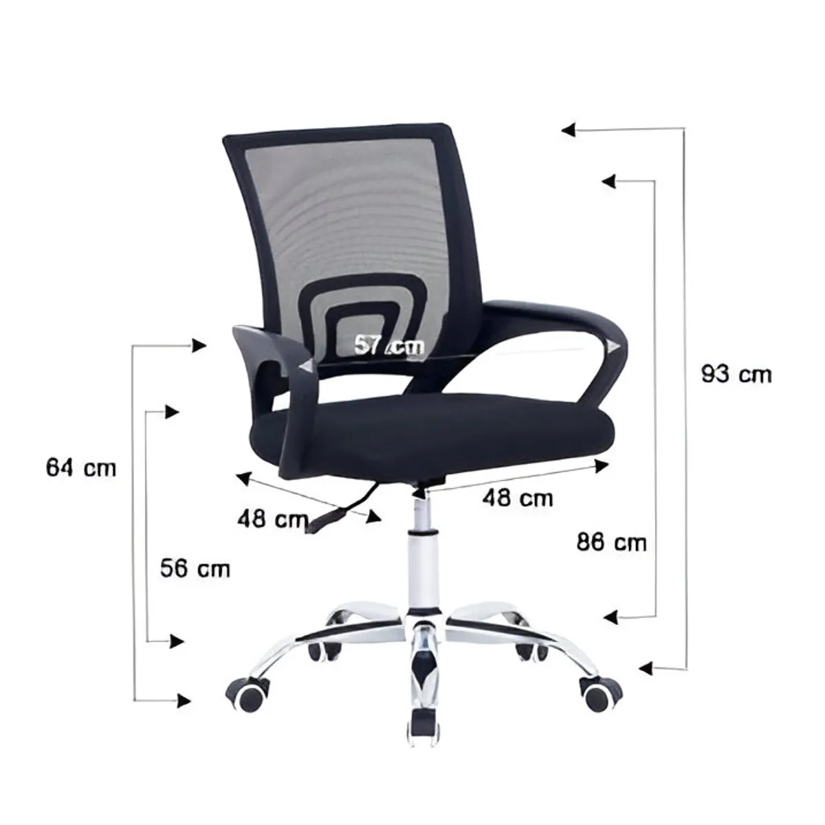 BASIC STORE - Silla de Oficina Niza Crome - Basic Store