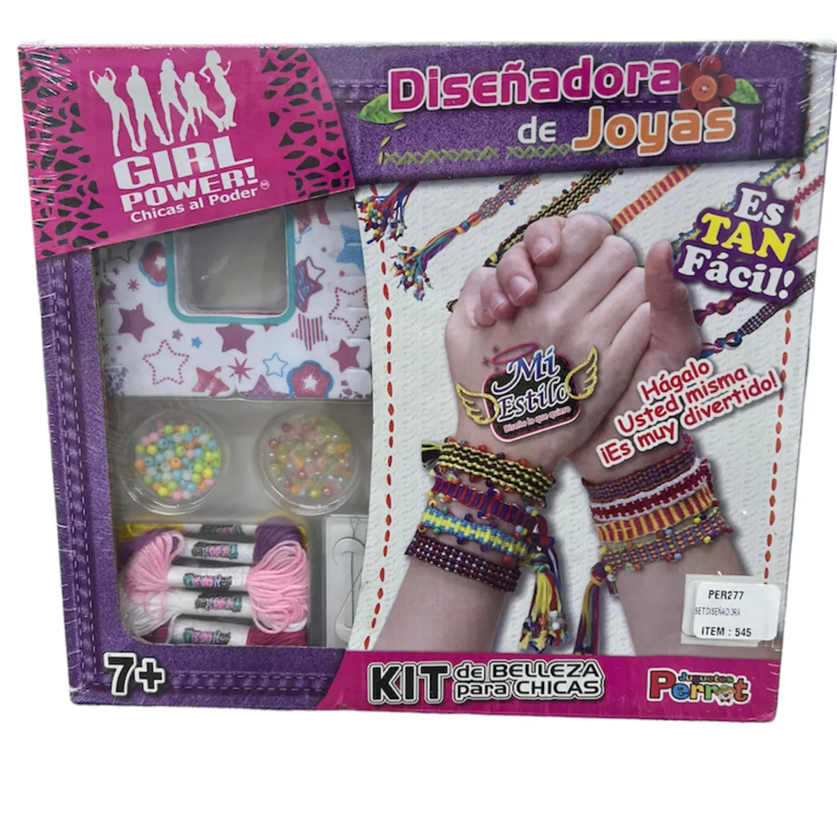 GENERICO - Set De Mostacillas Para Hacer Pulseras Girl Power