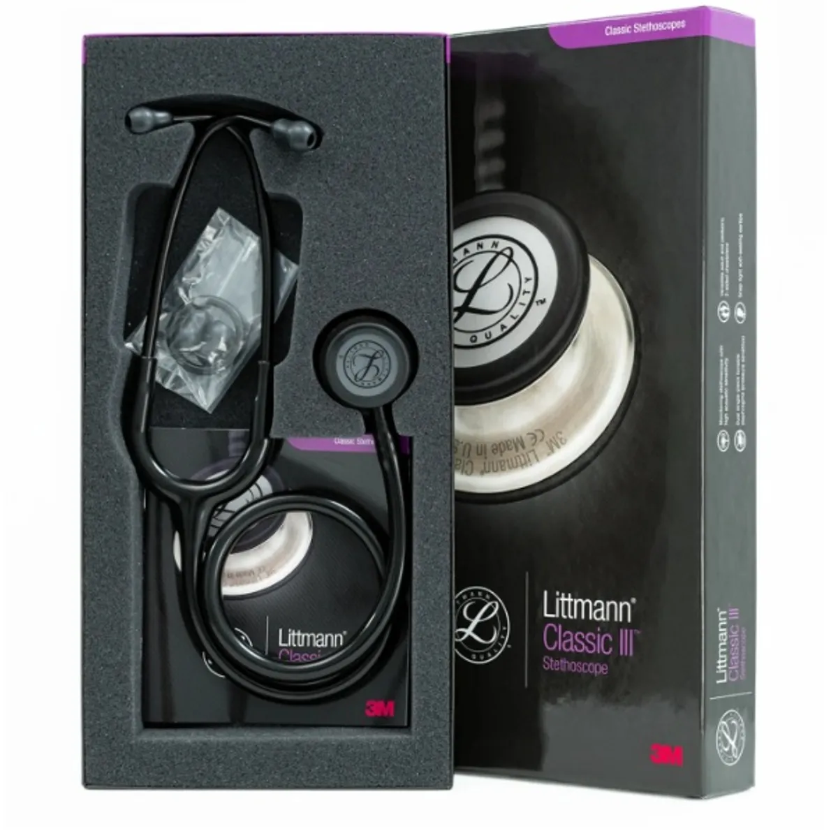 LITTMANN - Fonendoscopio Littmann Classic III Black Edition 5803