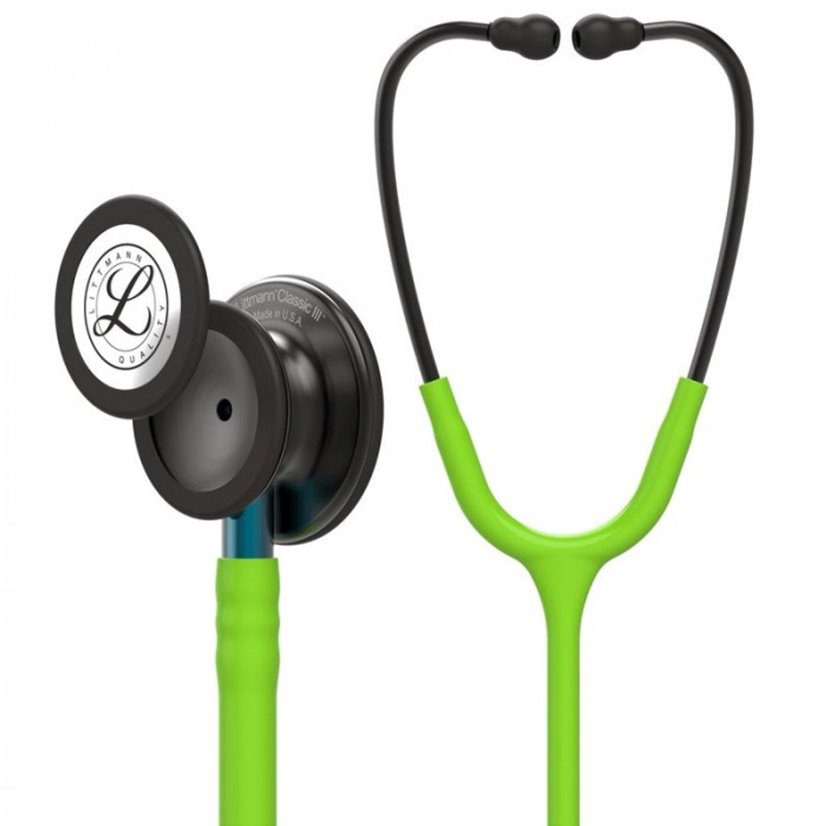 LITTMANN - Fonendoscopio Littmann Classic III Verde Lima Acabado smoke 5875