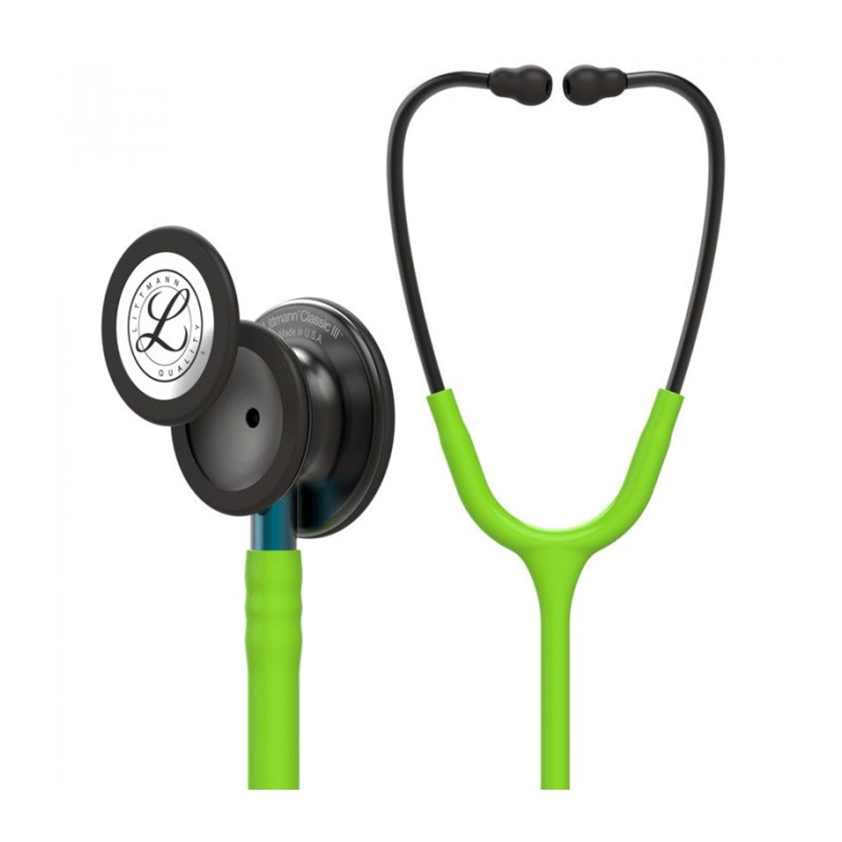LITTMANN - Fonendoscopio Littmann Classic III Verde Lima Acabado smoke 5875