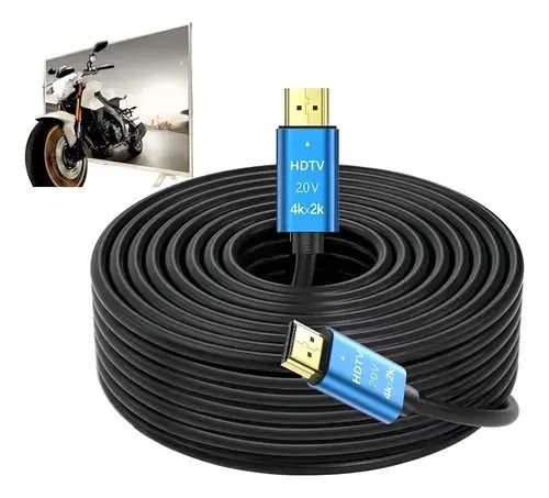 GENERICO Cable HDMI 15 Metros Reforzado Blindado TV 4K 60Hz Play Proyector Ultra Alta Velocidad R&L Group