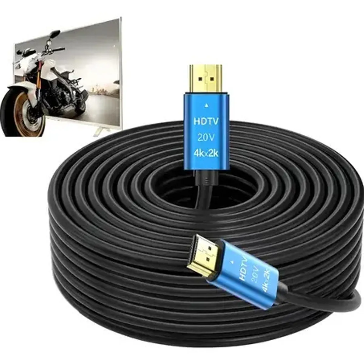 GENERICO - Cable HDMI 15 Metros Reforzado Blindado TV 4K 60Hz Play Proyector Ultra Alta Velocidad R&L Group