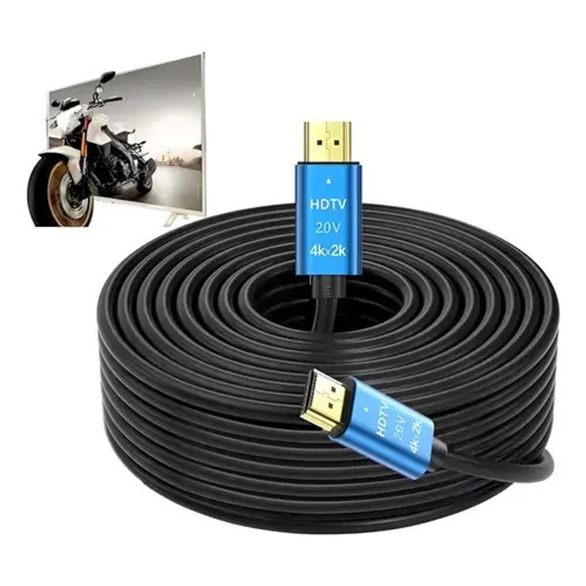 GENERICO - Cable HDMI 15 Metros Reforzado Blindado TV 4K 60Hz Play Proyector Ultra Alta Velocidad R&L Group
