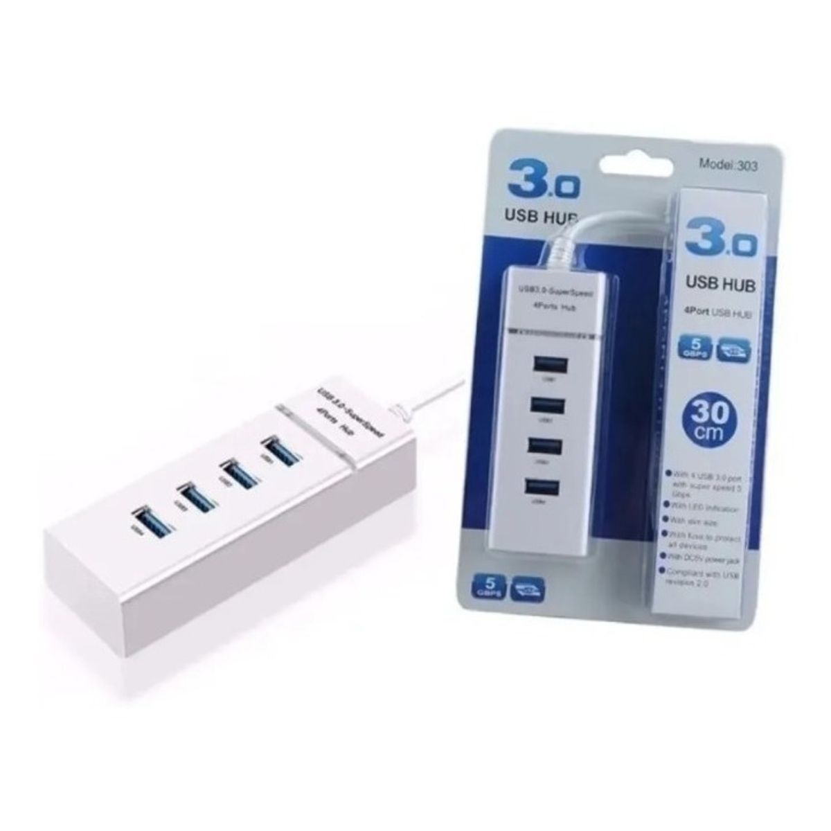 GENERICO - Hub Usb 3.0 4 Port En 1